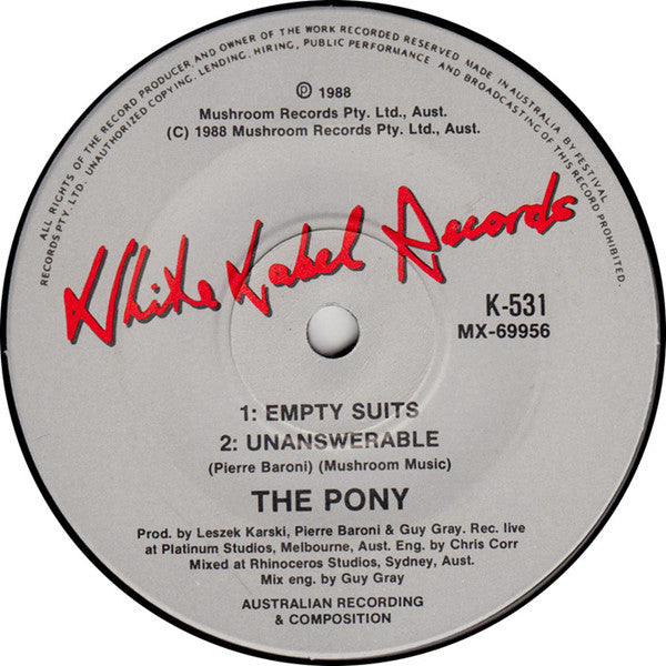 The Pony : The Heart Is A Lonely Hunter (7", Single)