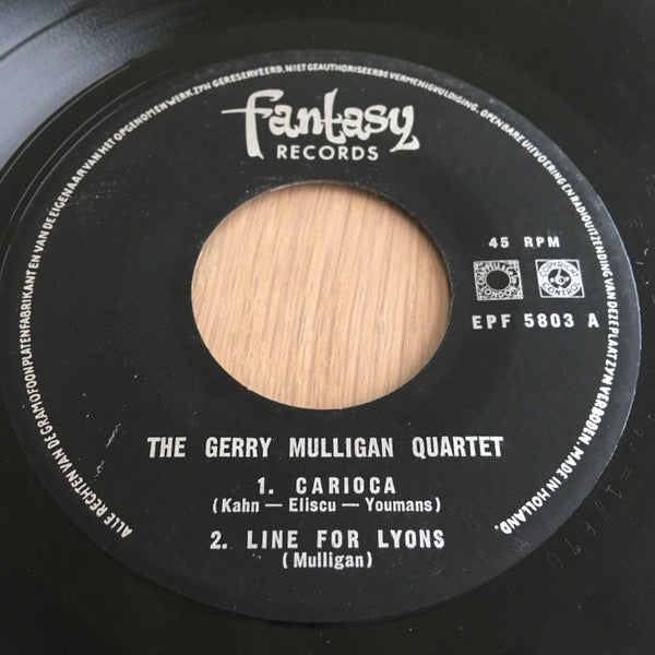 Gerry Mulligan Quartet : Gerry Mulligan Quartet 2 (7", EP)