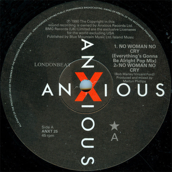 Londonbeat : No Woman No Cry (12")