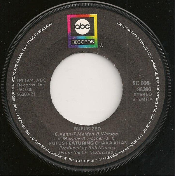 Rufus & Chaka Khan : Once You Get Started (7", Single)