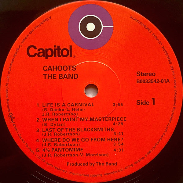 The Band : Cahoots (LP, Album, RE, RM, 180)