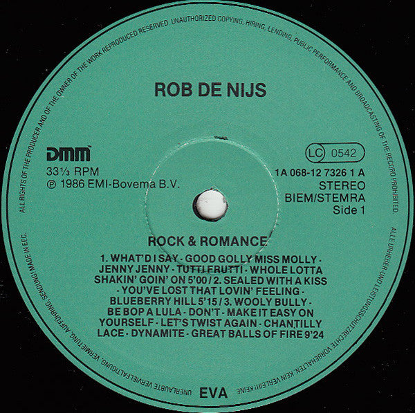 Rob De Nijs : Rock And Romance (LP, Album)