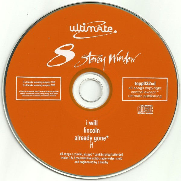 8 Storey Window : I Will (CD, Single)