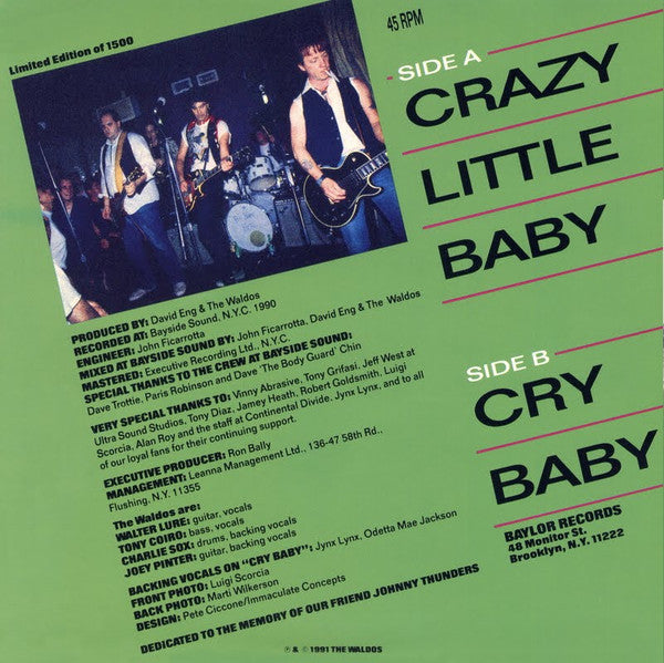 The Waldos : Crazy Little Baby (7", Ltd, Pin)