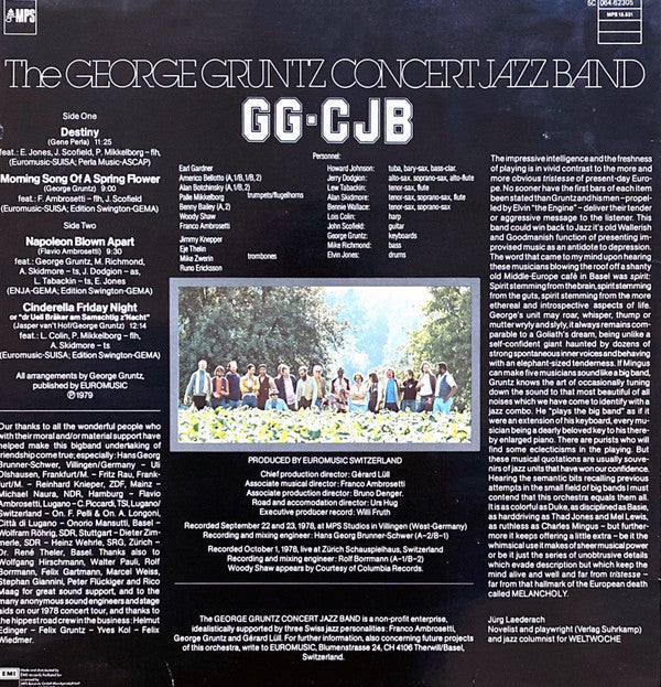 The George Gruntz Concert Jazz Band : GG-CJB (LP, Album)