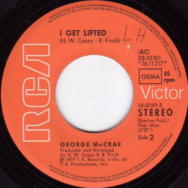 George McCrae : I Can't Leave You Alone (7", Single)