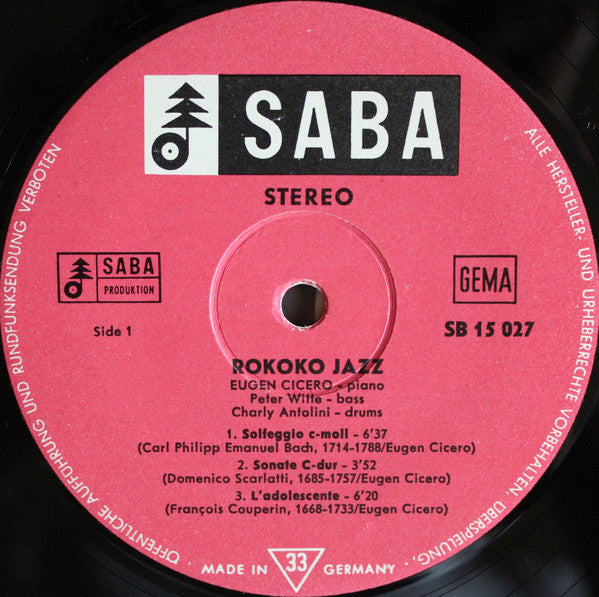 Eugen Cicero : Rokoko-Jazz (LP, Album)