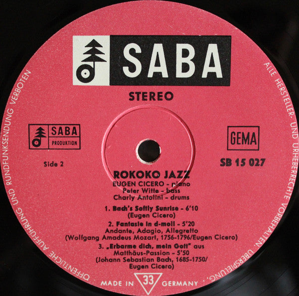 Eugen Cicero : Rokoko-Jazz (LP, Album)