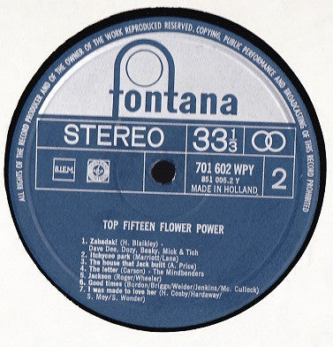 Various : Top Fifteen Flower Power (LP, Comp)