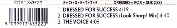 Roxette : Dressed For Success (CD, Maxi)