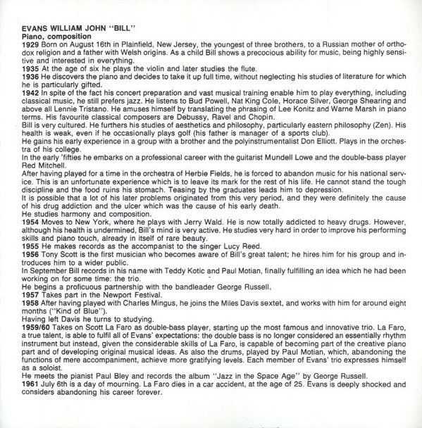 Tony Scott (2) & Bill Evans : 1957 (CD, Comp)