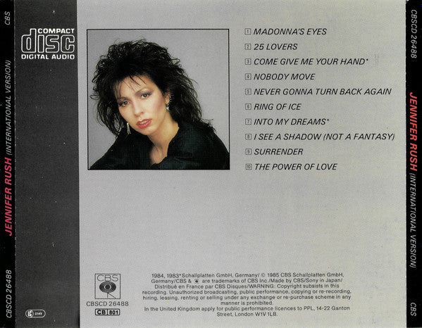 Jennifer Rush : Jennifer Rush (CD, Album, MP, RE)