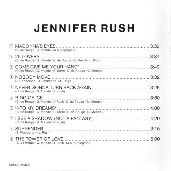 Jennifer Rush : Jennifer Rush (CD, Album, MP, RE)