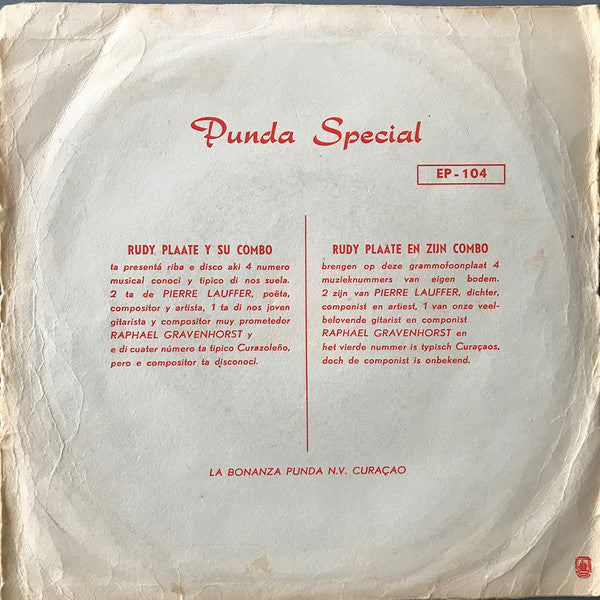 Rudy Plaate : Prenda Di Corsou (7", EP)