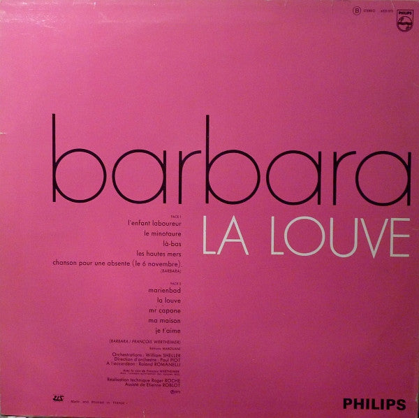 Barbara (5) : La Louve (LP, Album)
