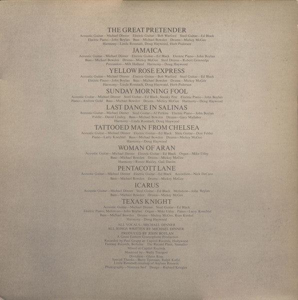 Michael Dinner : The Great Pretender (LP, Album)
