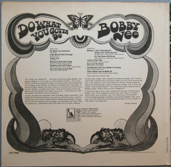 Bobby Vee : Do What You Gotta Do (LP, Ind)