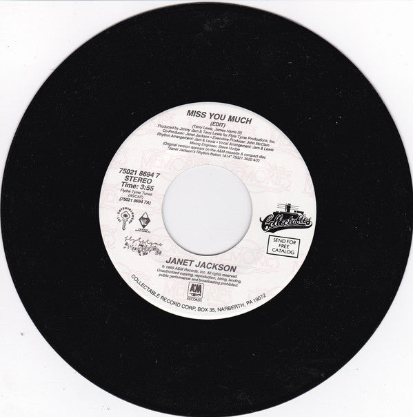 Janet Jackson : Miss You Much / State Of The World (7")