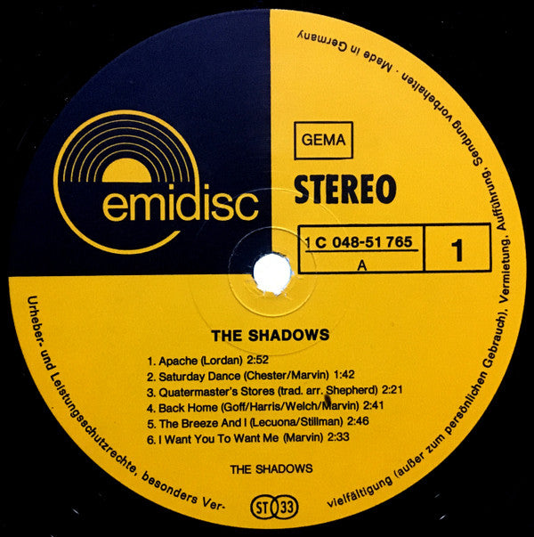 The Shadows : The Shadows (LP, Comp)