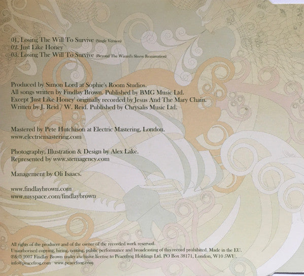 Findlay Brown : Losing The Will To Survive (CD, Single)