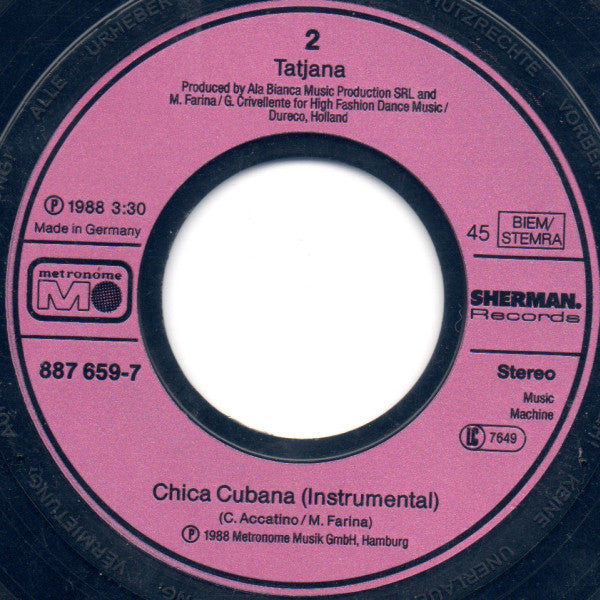 Tatjana : Chica Cubana (7", Single)