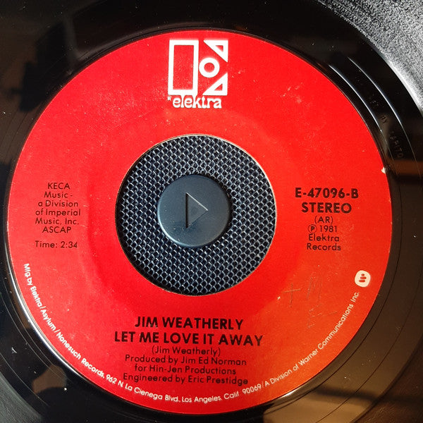 Jim Weatherly : The Love That Went Away (7", Single)