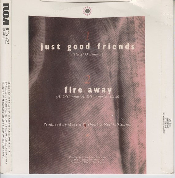Hazel O'Connor : Just Good Friends (7")