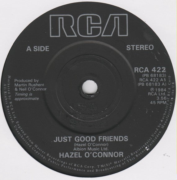 Hazel O'Connor : Just Good Friends (7")