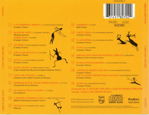 Caetano Veloso : Circuladô Vivo (CD, Album)