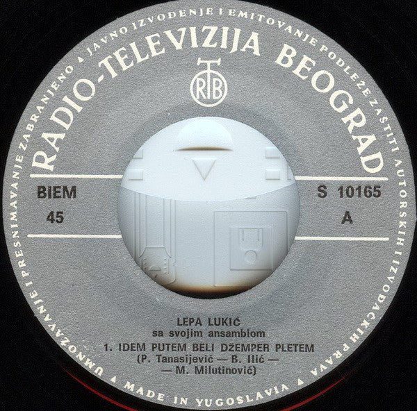 Lepa Lukić : Idem Putem, Beli Džemper Pletem (7", Single)