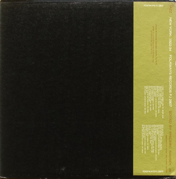 Various : Jazz Volume 7: New York (1922-1934) (LP, Comp)