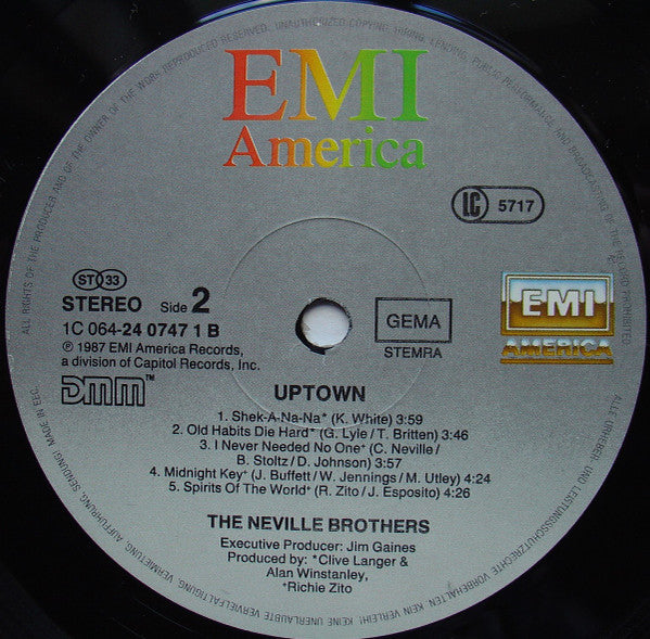 The Neville Brothers : Uptown (LP, Album)