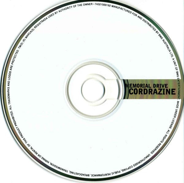 Cordrazine : Memorial Drive (CD, Single)