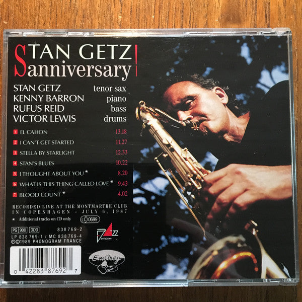 Stan Getz : Anniversary (CD, Album)