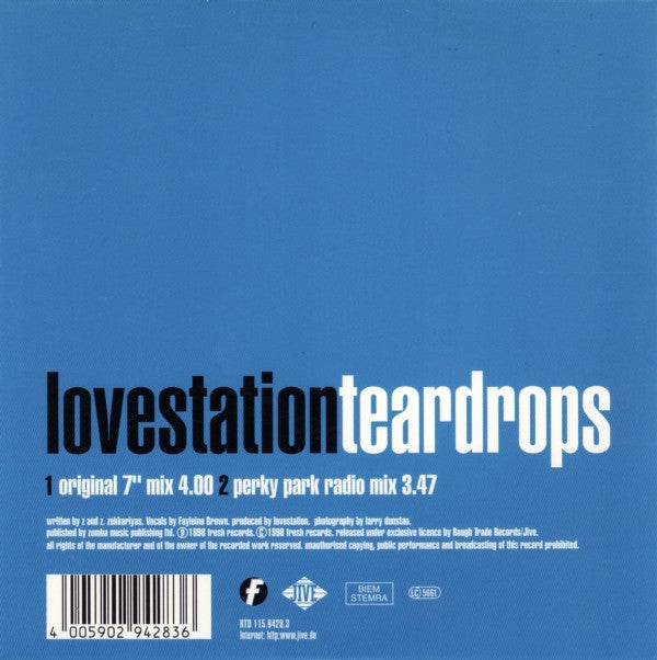 Lovestation : Teardrops (CD, Single, Car)