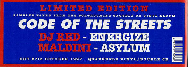 DJ Red / Maldini* : Code Of The Streets (Sampler) (12", Ltd, Smplr)
