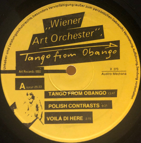 Vienna Art Orchestra : Tango From Obango (LP, Album)