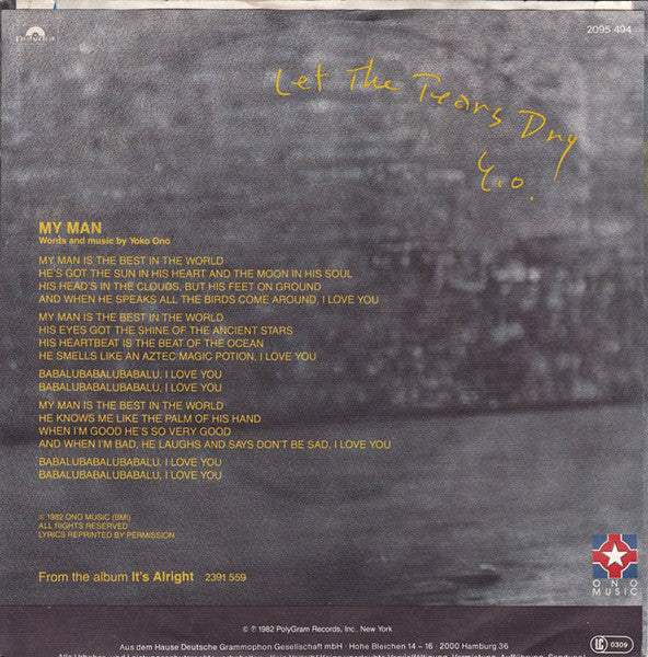 Yoko Ono : My Man (7", Single)