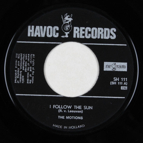 The Motions : I Follow The Sun / Wasted Words (7", Single)