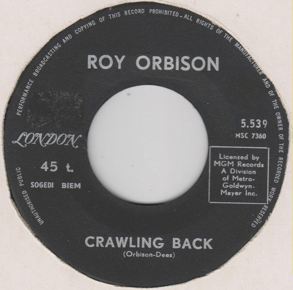 Roy Orbison : Crawling Back (7")
