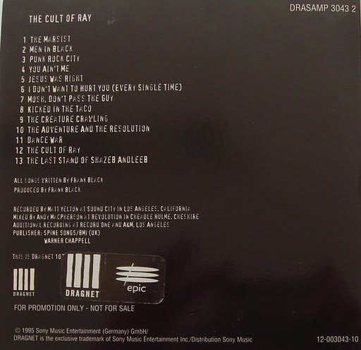 Frank Black : The Cult Of Ray (CD, Advance, Album, Promo)