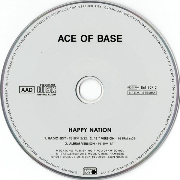 Ace Of Base : Happy Nation (CD, Maxi)