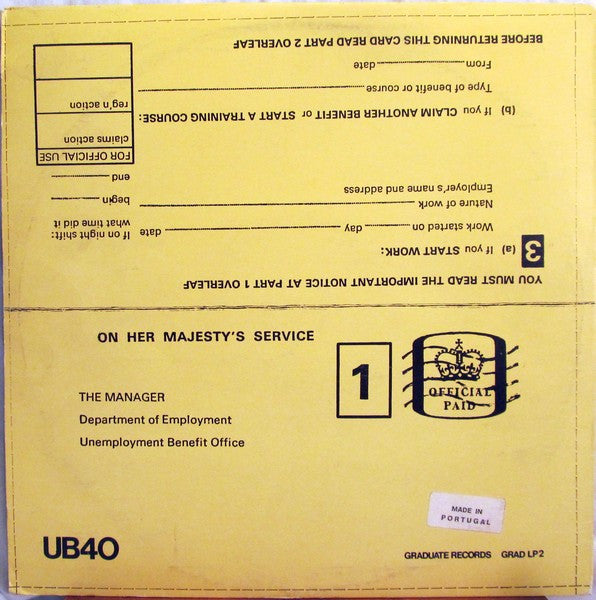 UB40 : Signing Off (LP, Album + 12")