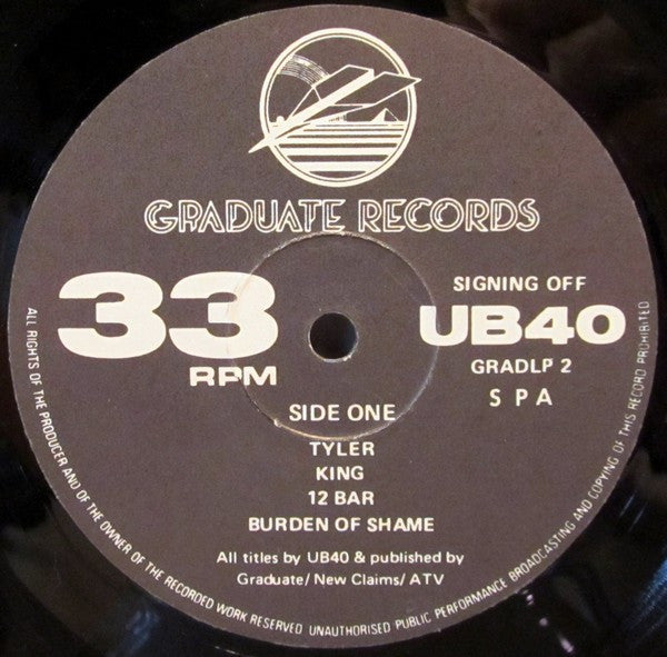UB40 : Signing Off (LP, Album + 12")