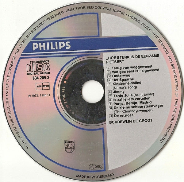 Boudewijn de Groot : Hoe Sterk Is De Eenzame Fietser (CD, Album, RE)