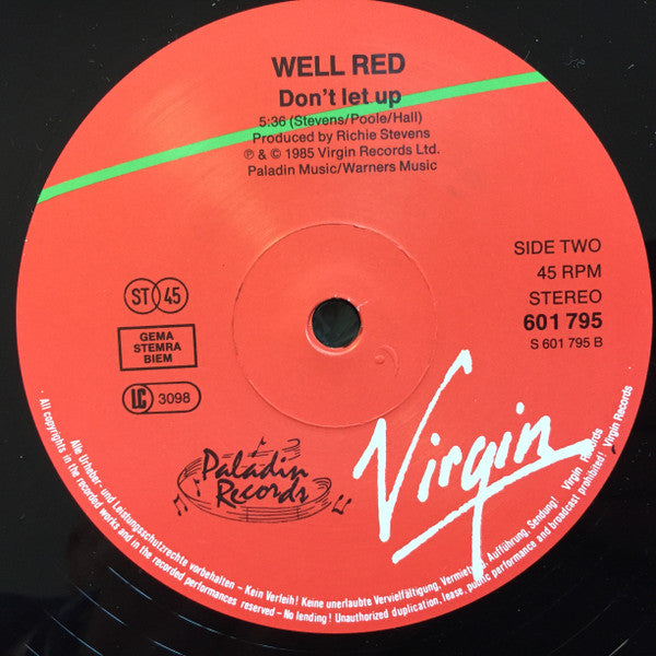 Well Red : Limit Of Your Loving (12")