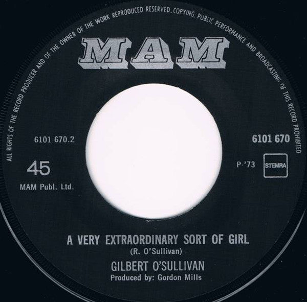 Gilbert O'Sullivan : Get Down (7", Single)