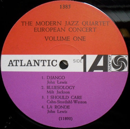 The Modern Jazz Quartet : European Concert : Volume One (LP, Album, Mono)