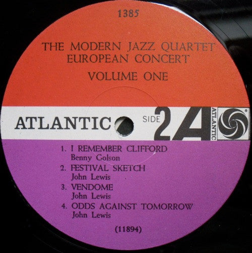 The Modern Jazz Quartet : European Concert : Volume One (LP, Album, Mono)