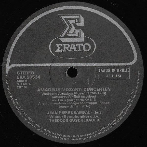 Wolfgang Amadeus Mozart - Jean-Pierre Rampal / Lily Laskine / Jacques Lancelot : Concerten (3xLP, Comp)